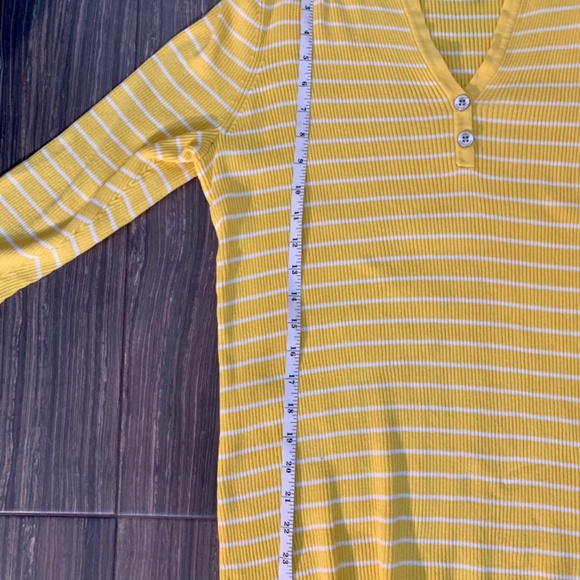 Ralph Lauren Yellow Henley Style Shirt XL - Picture 2 of 5